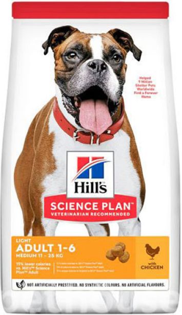 Hills (Хилс) SP Adult Light Medium Breeds - корм для взрослых собак средних пород с курицей