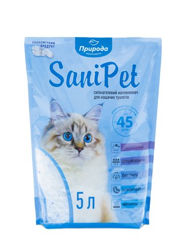 Природа Sani Pet (СаниПет) - Силикагелевый наполнитель для кошачьего туалета