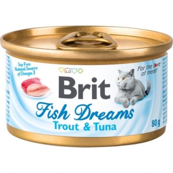 Brit Fish ( Брит Фреш) Dreams консервы для кошек с форелью и тунцом