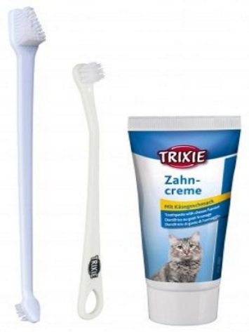 Trixie (Трикси) - Зубная паста с щеткой для котов, вкус сыра,50 гр.