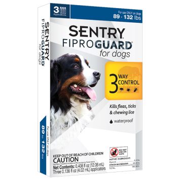 Sentry (Сентри) Fiproguard - Капли от блох, клещей и вшей для собак 40-60 кг, 4,02 мл