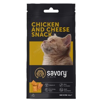 Savory (Сейвори) Snack Chicken and Cheese - Лакомство для поощрения кошек, с курицей и сыром