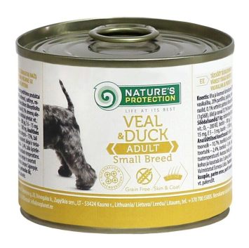 Nature's Protection Adult small breed Veal &Duck – консервы корм с мясом телятины и утки для взрослых собак