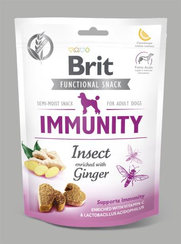 Brit Care Dog Functional Snack Immunity Insect Функциональное лакомство для собак с насекомыми и имбирем для поддержания иммунитета