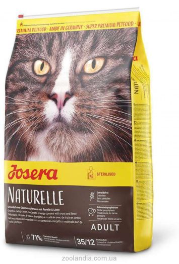 Josera (Йозера) Naturelle Sterilised - беззерновой корм для домашних и стерилизованных кошек (птица/форель)