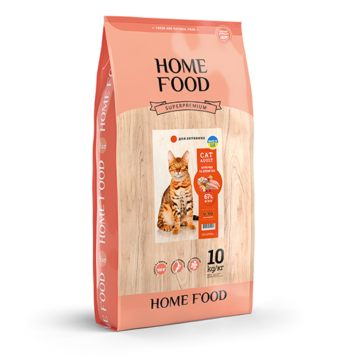 Home Food (Хом Фуд) - Сухой корм для взрослых активных котов (курица/креветка)