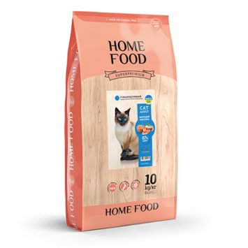 Home Food (Хом Фуд) - Сухой гипоаллергенный корм для взрослых котов (морской коктейль)