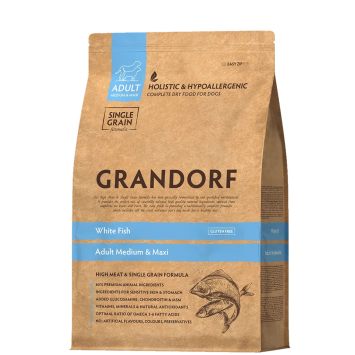 Grandorf (Грандорф) Adult Breeds Medium & Maxi White Fish  - Сухой корм для взрослых собак средних и крупных пород с белой рыбой