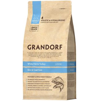 Grandorf (Грандорф) White fish & brown rice Adult 33/16 - корм для взрослых кошек, белая рыба и коричневый рис