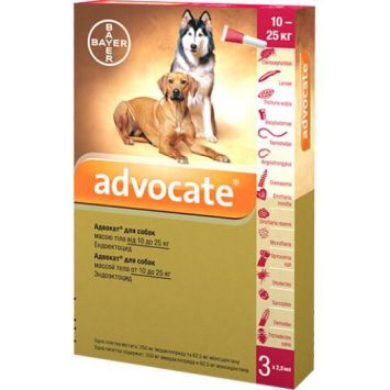 Advocate (Адвокат) - Капли против паразитов для собак 10-25 кг (1 пипетка)