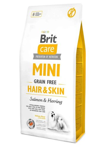 Brit Care (Брит Кеа) Mini Grain Free Hair &Skin - Беззерновой корм для малых пород собак (лосось/сельдь)