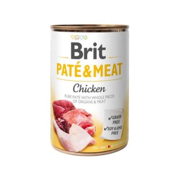 Brit Pate &Meat Chicken - консервы для собак, курица