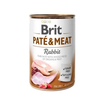 Brit Pate &Meat Rabbit - консервы для собак, кролик