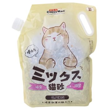 CattyMan (КэттиМен) Mixed Cat Litter Микс тофу - Наполнитель для кошачьего туалета, бентонит, активированный уголь