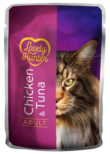 Lovely Hunter (Лавли Хантер) Adult with Chicken and Tuna – Консервированный корм для взрослых котов (курица/тунец)