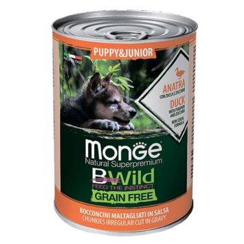 Monge (Монж) BWild Grain Free Wet Duck Puppy & Junior - Влажный корм для щенков, утка с тыквой и цуккини