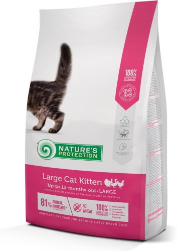 Nature's Protection Large cat Kitten - Сухой корм с птицей для котят кошек крупных пород