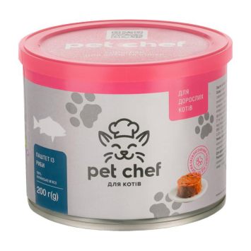 Pet Chef (Пет Шеф) Влажный корм для взрослых кошек паштет (рыба)
