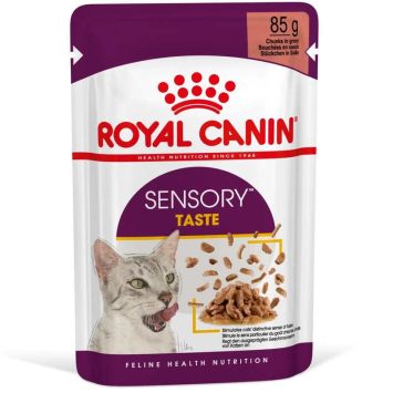 Royal Canin (Роял Канин) Sensory Taste in Gravy – Влажный корм с мясом для взрослых кошек, стимулирующий вкусовые рецепторы (кусочки в соусе)