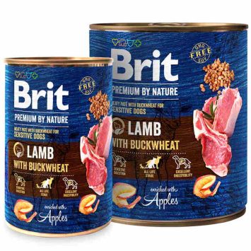Brit Premium by Nature Lamb with Buckwheat - Консервированный корм с ягненком и гречкой для собак (паштет)