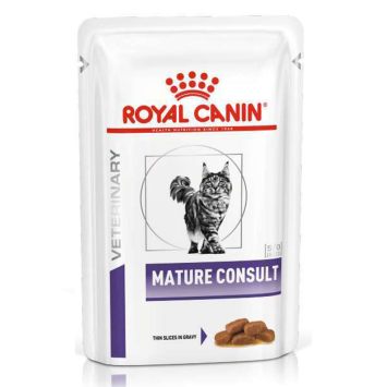 Royal Canin (Роял Канин) Mature Consult - Консервированный корм для котов и кошек старше 7 лет (кусочки в соусе)