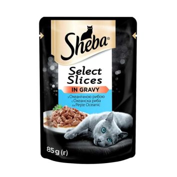 Sheba (Шеба) Select Slices - Влажный корм с океанической рыбой  для котов в соусе, пауч