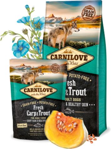 Carnilove (Карнилав) Fresh Carp &Trout for Adult dogs - Корм для взрослых собак с карпом и форелью