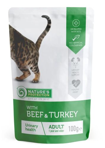 Nature's Protection (Нейчерс Протекшн) Urinary with Beef and Turkey – Консервированный корм для взрослых кошек имеющих проблемы с мочевыводящей системой (говядина/индейка)