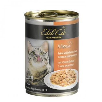 Edel Cat (Эдель Кэт) три вида с мясом в соусе