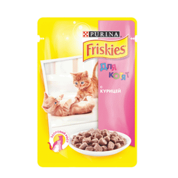 Friskies (Фрискис) консервы для котят с курицей в подливе 100 гр
