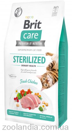 Brit Care (Брит Кеа) Grain Free Sterilized Urinary Health - Беззерновой корм для мочевыделительной системы у стерилизованных кошек (курица)