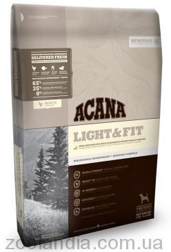 Acana (Акана) Heritage Light & Fit - корм для собак с избыточным весом