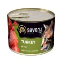 Savory (Сейвори) Kitten - Набор влажных кормов 3+1 для котят, с индейкой