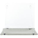 Trixie (Трикси) Лежак для кошек для окна с креплениями велюр серый, 50 х 30 см