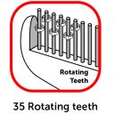 Flamingo (Фламинго) Comb rotating Fine Comfort - Расческа с тонкими круглыми зубцами для собак, 35 зубов, 21х5,5 см
