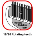 Flamingo (Фламинго) - Грабли двухрядные для вычесывания подшерстка у собак, 19/20 зубца, 17,5х11,5 см