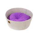 Lucky Pet (Лаки Пет) "Ремикс" Лежак для собак и котов, войлок (беж-фиолетовый)