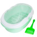 Lucky Pet (Лаки Пэт) Модерн - Туалет для кошек глубокий с сеткой, бортиком и лопаткой,  45x30x15 см