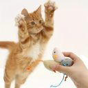 Плюшевая игрушка-мышка для кошек