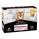 Purina Pro Plan Adult Delicate Multipack - Консервированный полнорационный корм для кошек с чувствительным травлением мусс с курицей (банка)