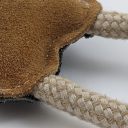 DoggyMan (ДоггиМен) Leather Bone -  Жевательная игрушка для собак кость с канатом, натуральная кожа