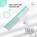 Tauro Pro Line (Тауро про Лайн) Ultra Light Line расческа с алюминиевой ручкой и зубчиками из нержавеющей стали, мятный