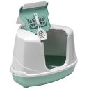 Moderna Flip Cat Corner - Закрытый-угловой туалет для котов с откидной крышкой, 56х45х38см
