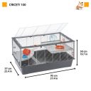 Ferplast (Ферпласт) Cage Criceti 100 White клетка для хомяка с открывающейся крышей, 95x57x50 см (белый металл)