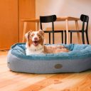 Harley & Cho (Харли энд Чо) Donut Ocean овальный лежак для собак (голубой)