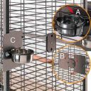 Ferplast (Ферпласт) Aviary Expert 100 Silver Black профессиональный вольер для попугаев, 124,5x100x156 см (черный металл)