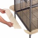 Ferplast (Ферпласт) Aviary Expert 100 Silver Black профессиональный вольер для попугаев, 124,5x100x156 см (черный металл)