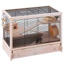 Ferplast (Ферпласт) Cage Hamsterville Black дерев'яна клітка для хом'яка, 60x34x49 см (чорний метал)