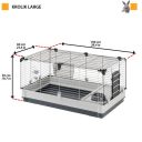 Ferplast (Ферпласт) Cage Krolik Large Gray клетка для кролика, 100x60x50 см (серый металл)