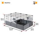 Ferplast (Ферпласт) Cage Multipla Black модульная клетка для средних грызунов, 107,5x72x50 см (черный металл)